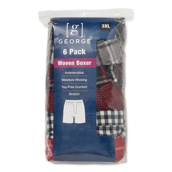 6 Pack Woven Boxers sz 3xl - Picture 1 of 5
